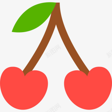 樱桃食物水果和蔬菜图标图标