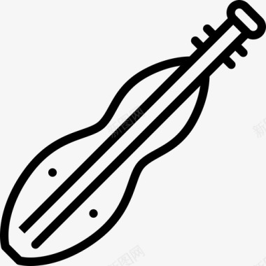 扬琴乐器2线型图标图标