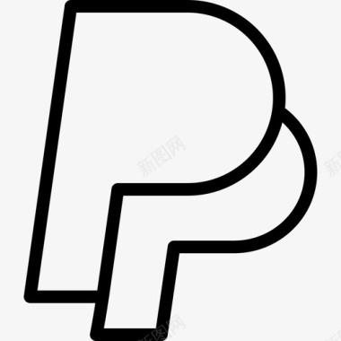 电商品牌Paypal品牌系列直系图标图标