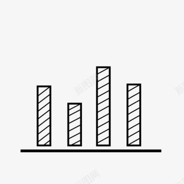 柱状统计分析柱状图图标图标