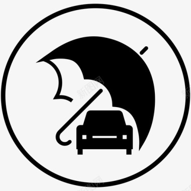 汽车保护汽车保险财产保险图标图标