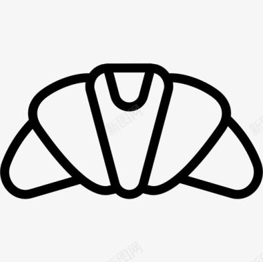 牛角面包美食系列2直式图标图标