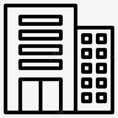 fa房地产建筑城市办公室图标图标