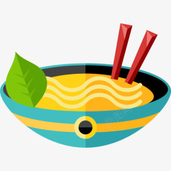 扁面条面条食品扁面图标高清图片