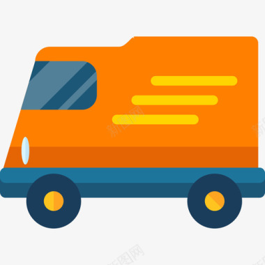 物流卡车送货卡车物流配送平板图标图标