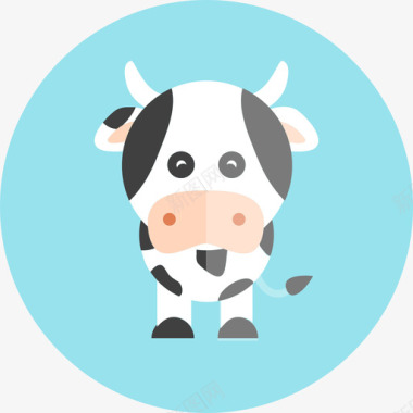 牛动物可爱的动物汇编图标图标