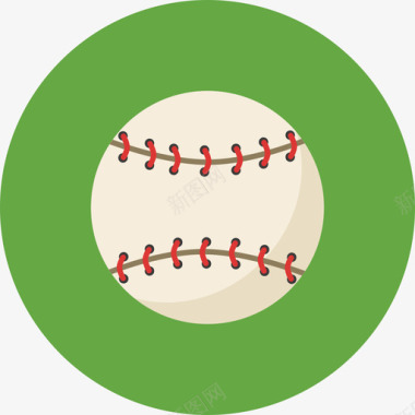 平瓦房棒球运动5圆圈平图标图标