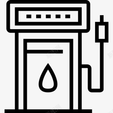 工业加油站工业3线性图标图标