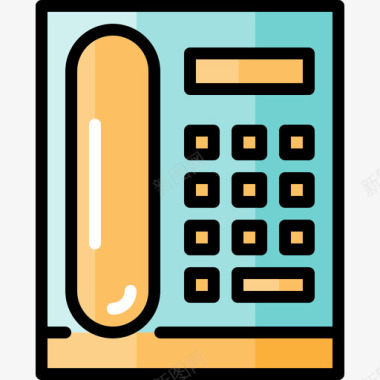 科技线材料电话办公材料线颜色图标图标