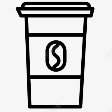 概述冰咖啡咖啡豆咖啡馆图标图标