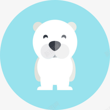 北极熊动物可爱的动物汇编图标图标