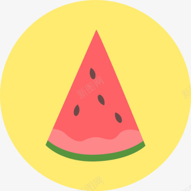 西瓜食物夏季水果图标图标