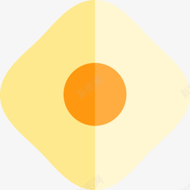 煎蛋套餐2扁平图标图标