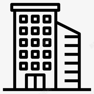 房地产易拉宝建筑城市办公室图标图标