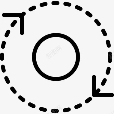 环形交叉口箭头设置线形图标图标
