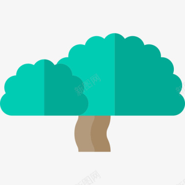 橄榄树木类型平坦图标图标