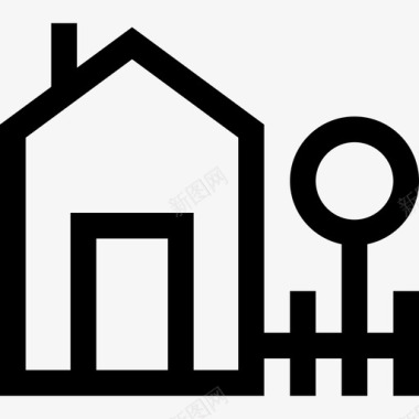 房地产易拉宝住宅房地产4线性图标图标