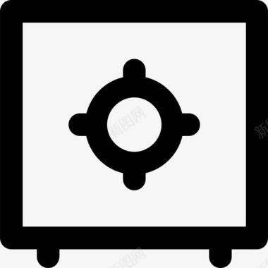 圆形火焰图标保险箱安全图标集合粗体圆形图标