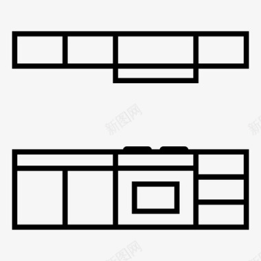 厨房擦布厨房烹饪家具图标图标