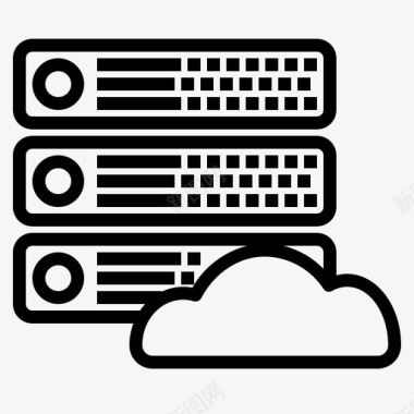 电能代码云服务器代码数据图标图标