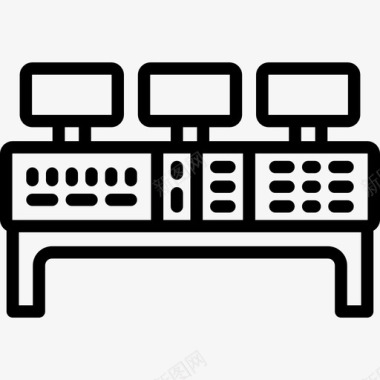 矢量系统控制系统工业图标收集线性图标