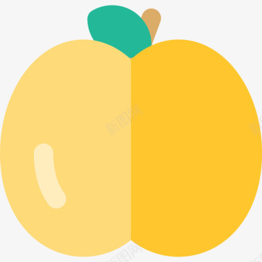 桃子食用色平淡图标图标