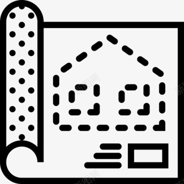 房间基本图标蓝图基本集合2线性图标图标