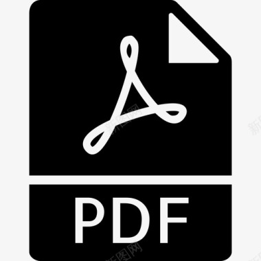 pdf画册Pdf文件类型集填充图标图标