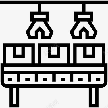 工业工业机器人工业3线性图标图标