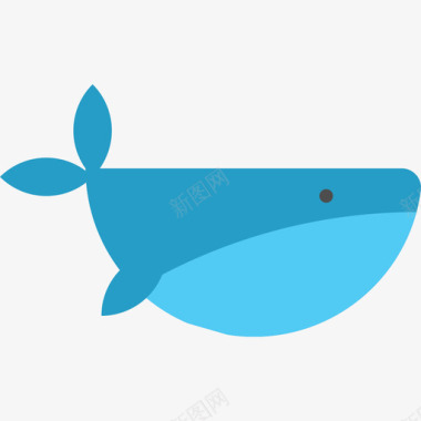 鲸鱼动物海洋生物收藏图标图标