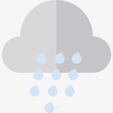 雨雨10号天气平坦图标图标