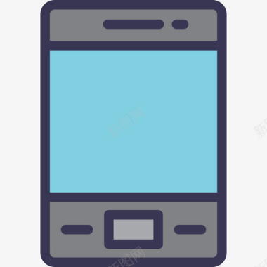 科技风元素智能手机科技元素套装轻平边框图标图标