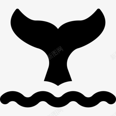 鲸鱼动物帆船图标图标