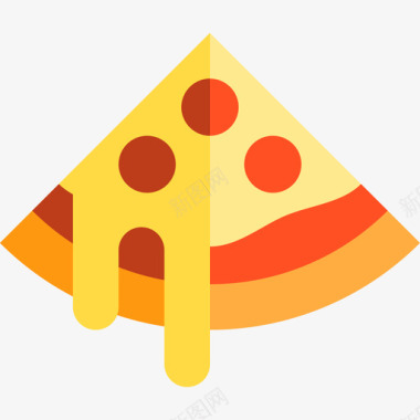 披萨套餐2扁平图标图标