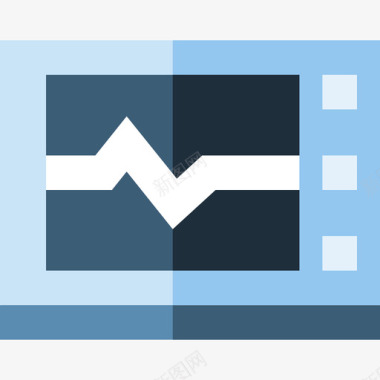 心电图心电图医学4级平坦图标图标