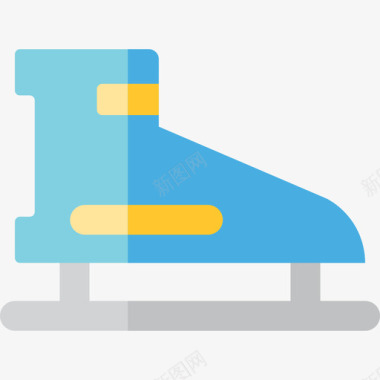 滑冰奥运会彩色平底鞋图标图标