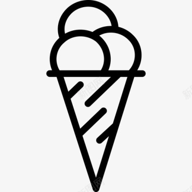 冰淇淋美味佳肴直系图标图标