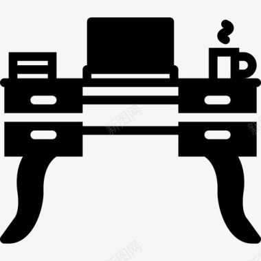 定制书桌书桌家庭收集2填充图标图标