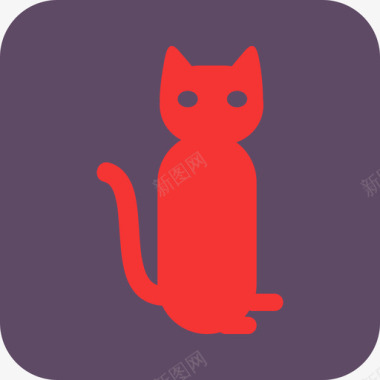 猫动物色彩万圣节元素图标图标
