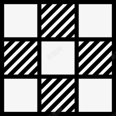 棋盘棋盘线状图标图标