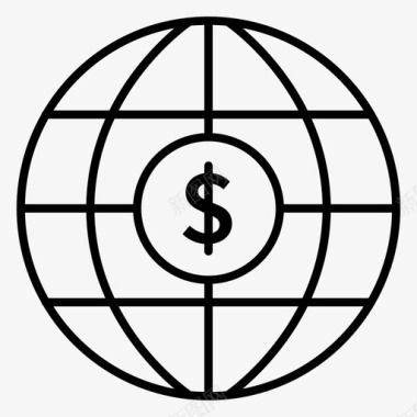 金钱世界商业美元图标图标