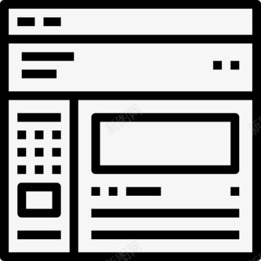 ppt数字博客数字营销线性图标图标