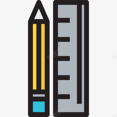 2b铅笔铅笔办公套装2线颜色图标图标
