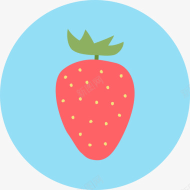 草莓食物夏季水果图标图标