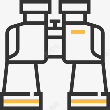 黄色霸王龙双筒望远镜户外2黄色阴影图标图标