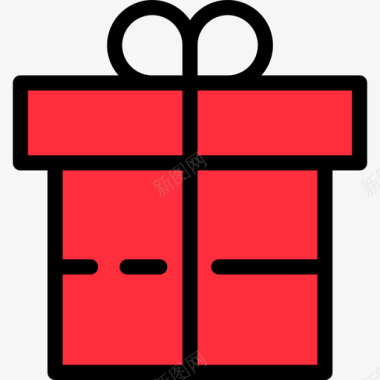 礼品慈善套装2线性颜色图标图标