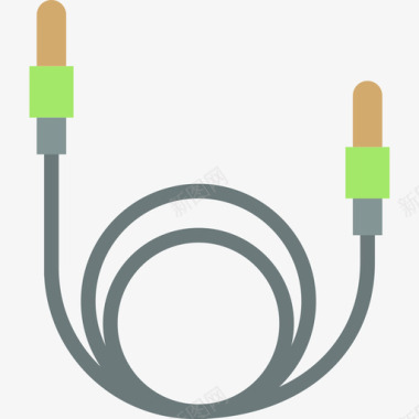 音频技术音频电缆技术元件扁平图标图标