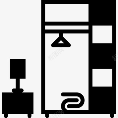 家居日用品衣柜家居系列2填充图标图标