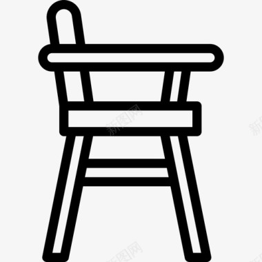 高脚椅儿童元素3直线型图标图标
