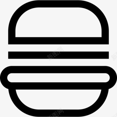 汉堡包食品和餐厅系列直系图标图标